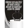 Boyun Bantlı Kulak İçi Kablolu Yüksek Ses Kaliteli Bluetooth Kulaklık