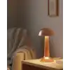 Bronz Dokunmatik Masa Lambası 3 Renk LED Şarjlı Kablosuz USB Çıkışlı