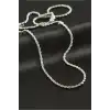 Burgulu Zincir Çelik Kolye 60 cm