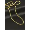 Burgulu Zincir Çelik Kolye 60 cm