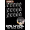 5 Pinli 3 lü set Yapışkanlı Askı Xenoty Design