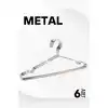 Metal Elbise Askısı Ekonomik 6 Adet Askı Seti