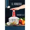 Pratik El Rondosu Üstten Basmalı 5 Bıçaklı 2.5 LİTRE 14X18CM