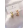 Çelik Gold Renk Tifanny Zincir Model Kadın Küpe