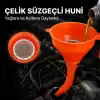 Çelik Süzgeçli Huni - Spiralli ve Sabit Borulu - 2.2 Litre Kapasite