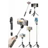 Cep Telefonu Tripod Standı Manyetik Selfie Sopa Bluetooth Uzaktan Kumandalı
