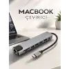 Çevirici Dönüştürücü Adaptör Macbook 3 In 1 Type-C To Hdmı USB 3.0