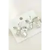 Çiçek Metal İnci Küpe