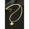 Çiçek Sedef Kristal Kolye