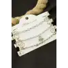 Çiçek Zincir Bileklik 3 Adet