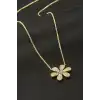 Çiçek Zirkon Taşlı Kolye
