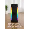 Çift 4 inç Hoparlörlü RGB Işıklı Bluetooth Ses Sistemi
