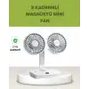 Çift Kafalı Masaüstü ve Duvar Tipi Sessiz USB Şarjlı Fan