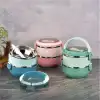 Çift Katlı Taşınabilir Paslanmaz Yemek Kabı