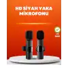 Çift Mikrofonlu Kablosuz Kayıt Seti iPhone Uyumlu Mini Mikrofon