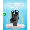 Çiftli Araba Bardak Tutucu Karbon Fiber Görünümlü 360° Ayarlı