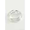 Çizgili Halka Küpe 4,5 cm
