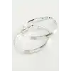 Çizgili Halka Küpe 6 cm