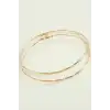 Çizgili Metal Halka Küpe 8-9-10 cm