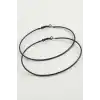 Çizgili Metal Halka Küpe 8-9-10 cm