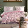 Clasy Ranforce Nevresim Takımı Çift Kişilik Luga V1 Pembe