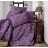 Clasy Tek Kişilik Saten Nevresim Takımı Kavala V2 Mor