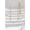 CM 14K Gold Renk Ataç Zincirli Model 60 cm Kadın Kolye