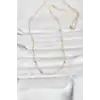 CM 14K Gold Renk Bar Zincir Model 60 cm Kadın Kolye