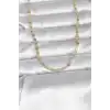 CM 14K Gold Renk Çizgi Lazer Model 60 cm Kadın Kolye