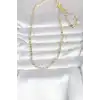 CM 14K Gold Renk Çizgi Lazer Model 60 cm Kadın Kolye
