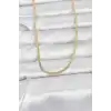 CM 14K Gold Renk Dolgun Zincir Model 60 cm Kadın Kolye