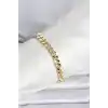 CM 14K Gold Renk Ezme Kalın Zincir Model Kadın Bileklik