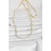 CM 14K Gold Renk Halka Zincir Model 60 cm Kadın Kolye