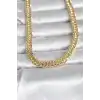 CM 14K Gold Renk Kalın Zincir Model 60 cm Kadın Kolye