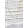 CM 14K Gold Renk Lazer Puntalı Model 60 cm Kadın Kolye