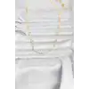 CM 14K Gold Renk Lazer Zincirli Model 60 cm Kadın Kolye