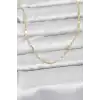 CM 14K Gold Renk Lazerli Zincir Model 60 cm Kadın Kolye
