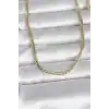 CM 14K Gold Renk Yassı Model 60 cm Kadın Kolye