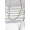 CM 14K Gold Renk Yassı Yılan Zincir Model 45 cm Kadın Kolye