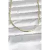 CM 14K Gold Renk Yassı Zincir Model 45 cm Kadın Kolye