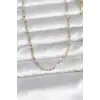 CM 14K Gold Renk Yassı Zincir Model 60 cm Kadın Kolye