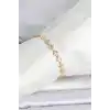 CM 14K Gold Renk Yonca Model Kadın Bileklik