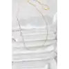 CM 14K Gold Renk Zincirli 60 cm Kadın Kolye