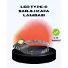 COB + XPE LED Kafa Feneri 800 Lumen USB Type C Şarjlı Çok Modlu