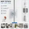 Çok Amaçlı Kıskaçlı Yapışkanlı Kablo ve Mop Tutucu