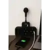 Çoklu Kablolu Priz Yüksek Gerilim Korumalı 3’lü Priz 1x Usb 2x Type-c Çıkışlı Grup Priz Çoğaltıcı Siyah