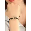 COOL (Havalı) Siyah Deri İpli Unisex Mood Bileklik