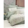 Cotton Box Brode Ranforce Çift Kişilik Nevresim Takımı İvory Yeşil