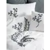 Cotton Box Brode Ranforce Çift Kişilik Nevresim Takımı İvy Gri