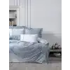 Cotton Box Çift Kişilik Elit Saten Nevresim Takımı Stilla Mavi